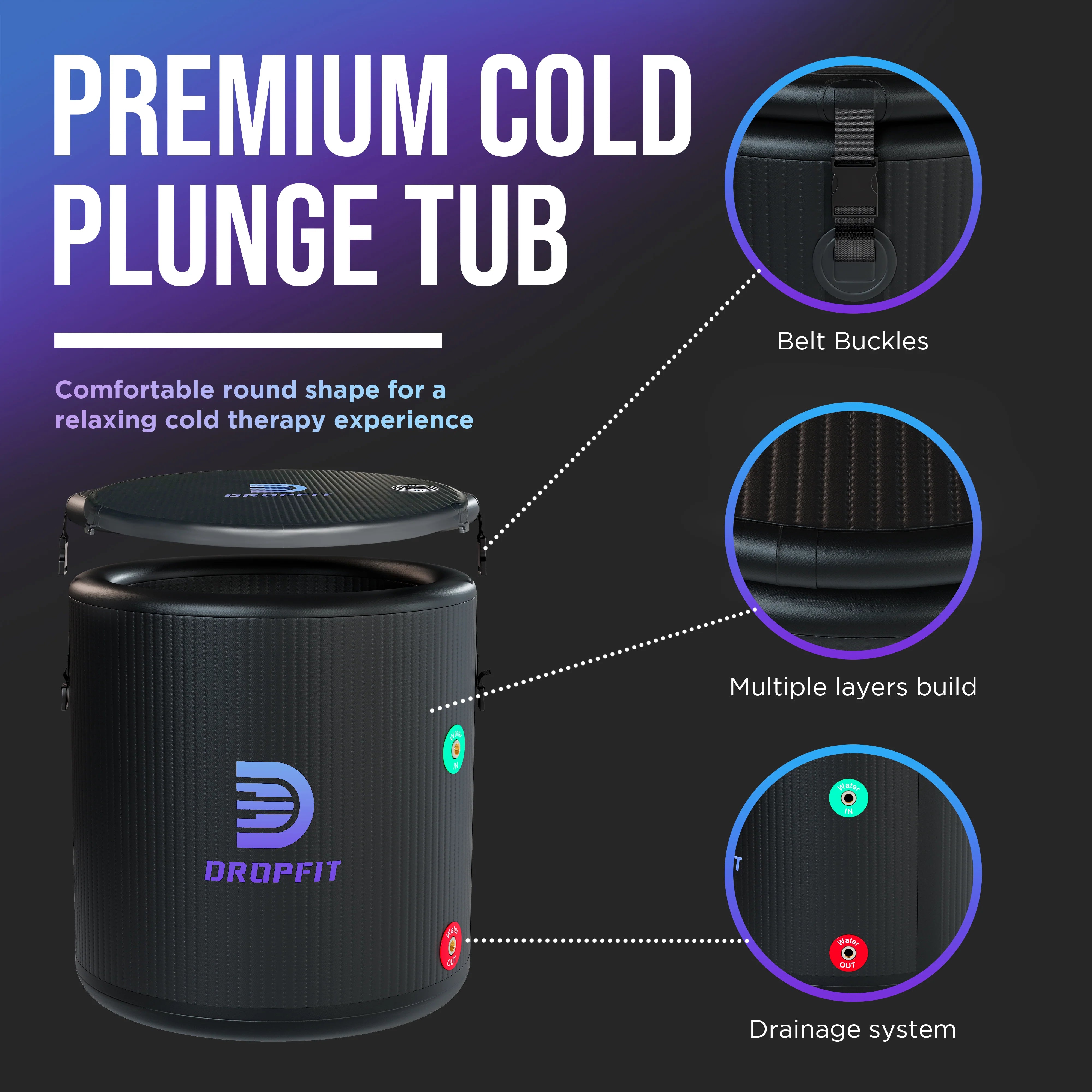 Dropfit Portable Ice Bath - Cold Plunge