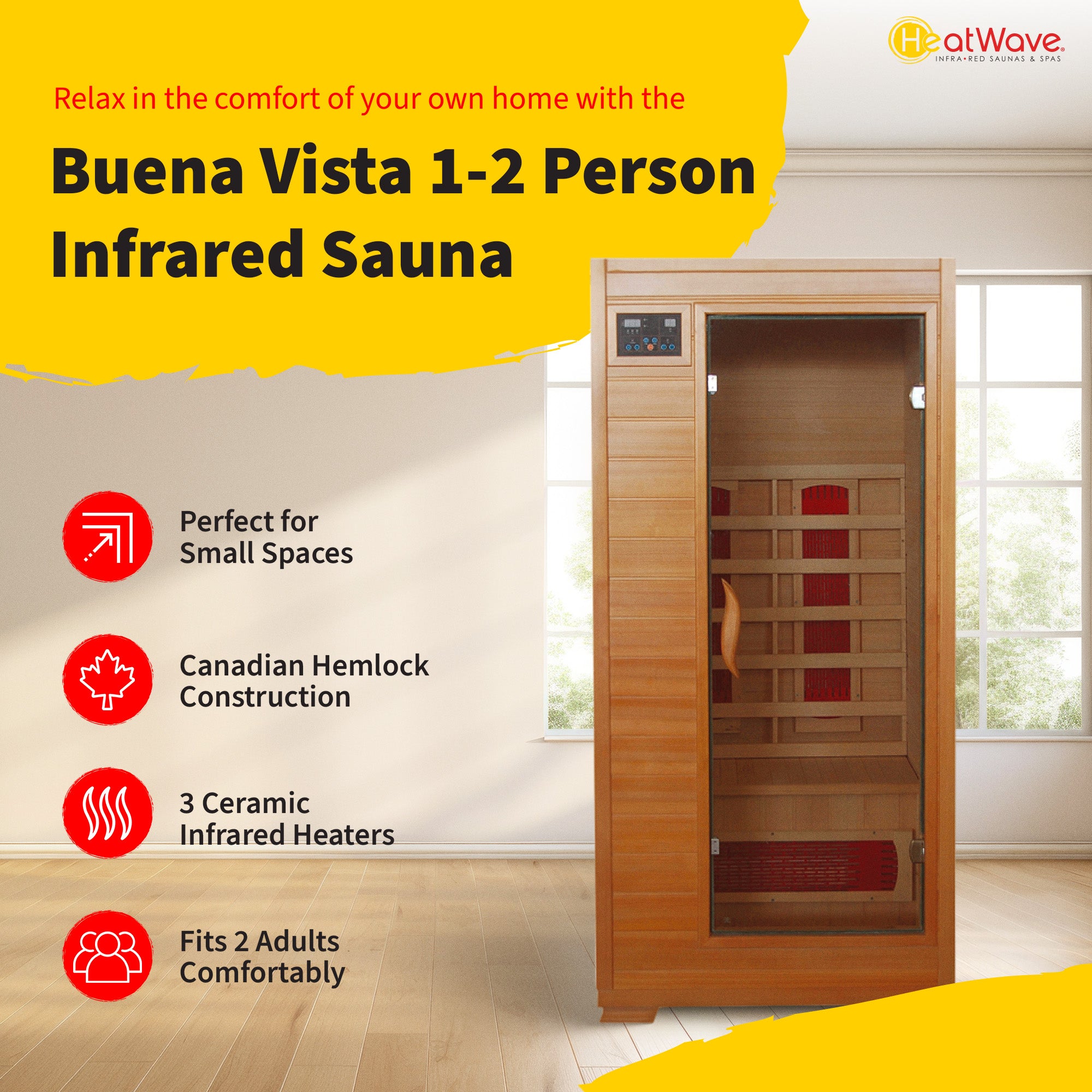 Buena Vista 1-2 Person Hemlock Sauna