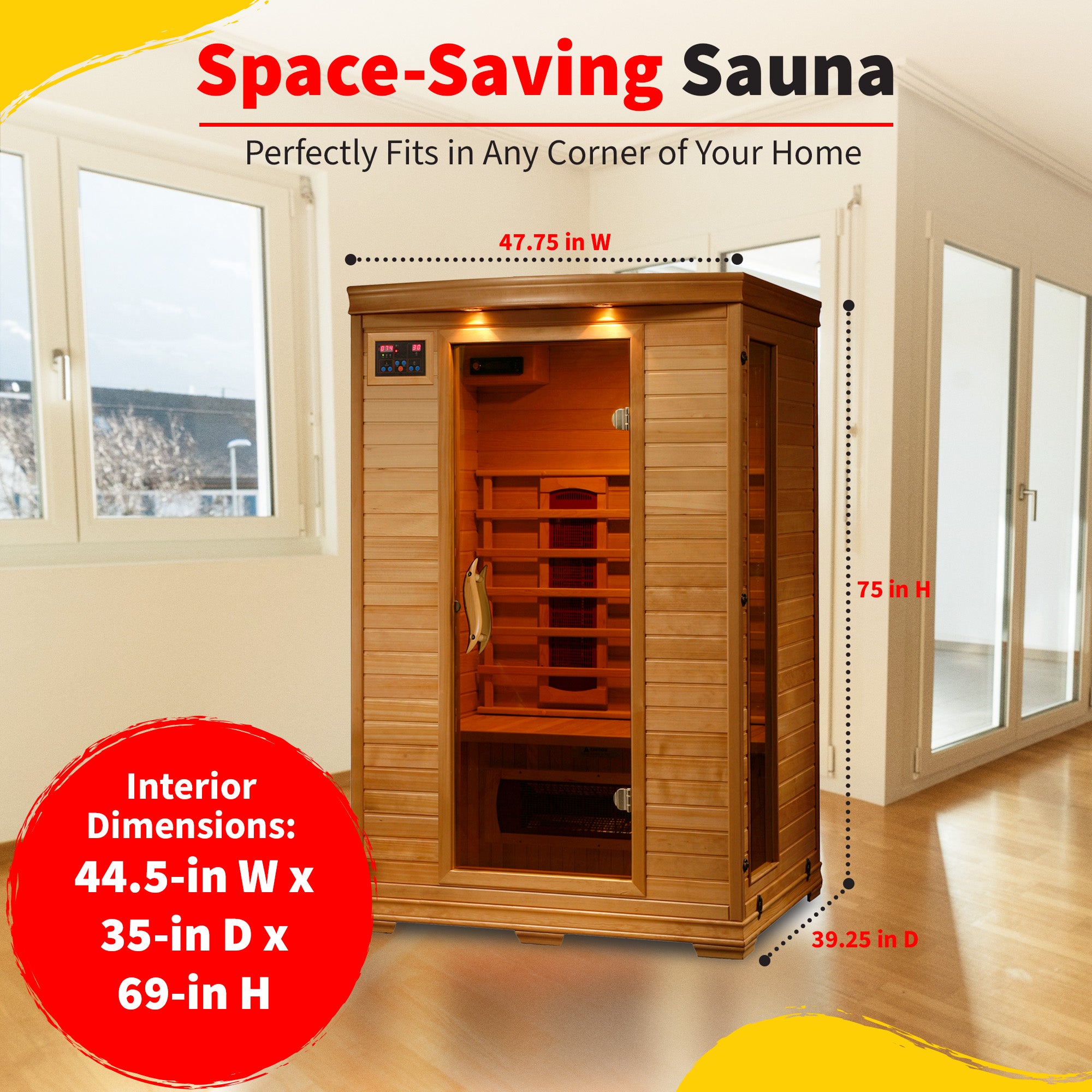 Coronado 2-Person Hemlock Deluxe Sauna