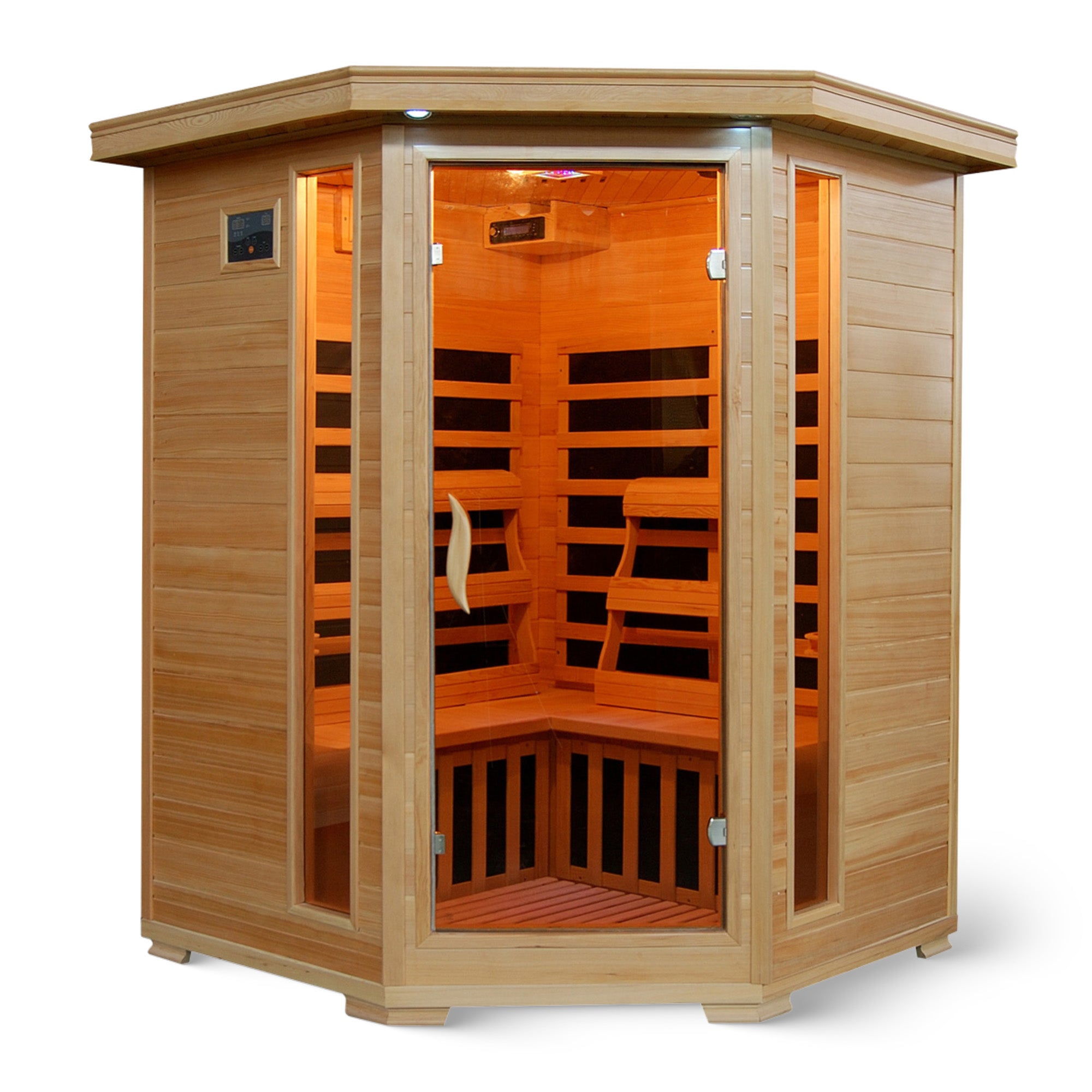 Santa Fe 3-Person Hemlock Corner Sauna