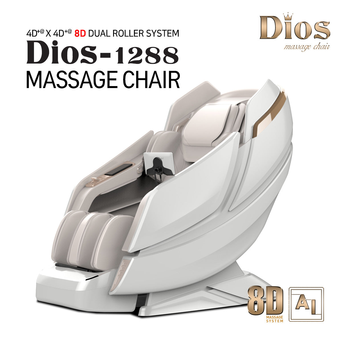 Kahuna Dios 1288 Massage Chair (8D AI Dual System, SL-Track, Zero Gravity)