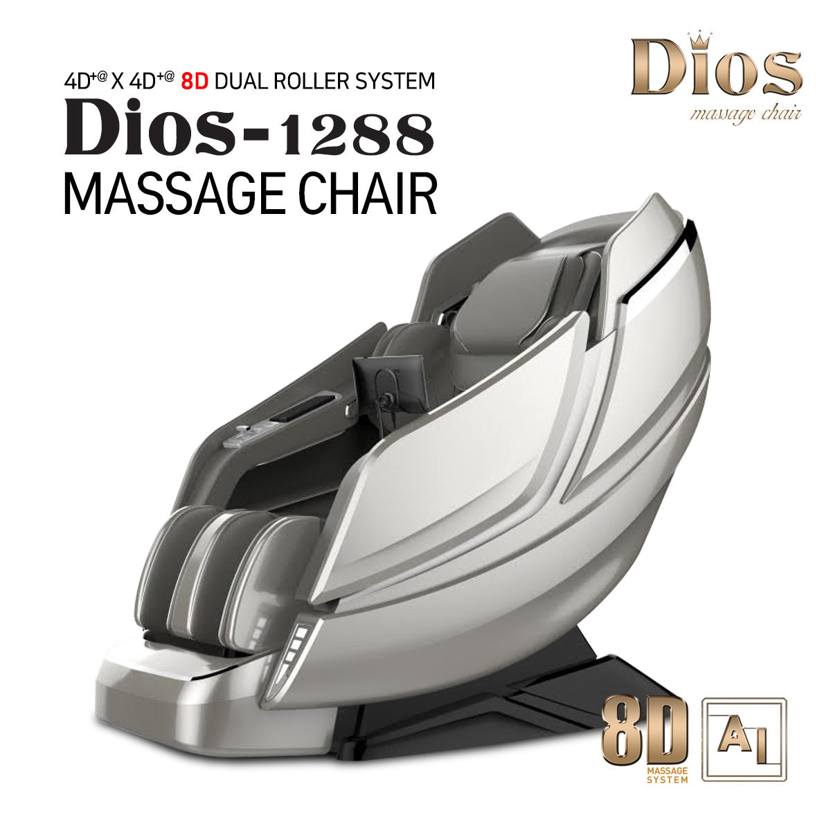 Kahuna Dios 1288 Massage Chair (8D AI Dual System, SL-Track, Zero Gravity)