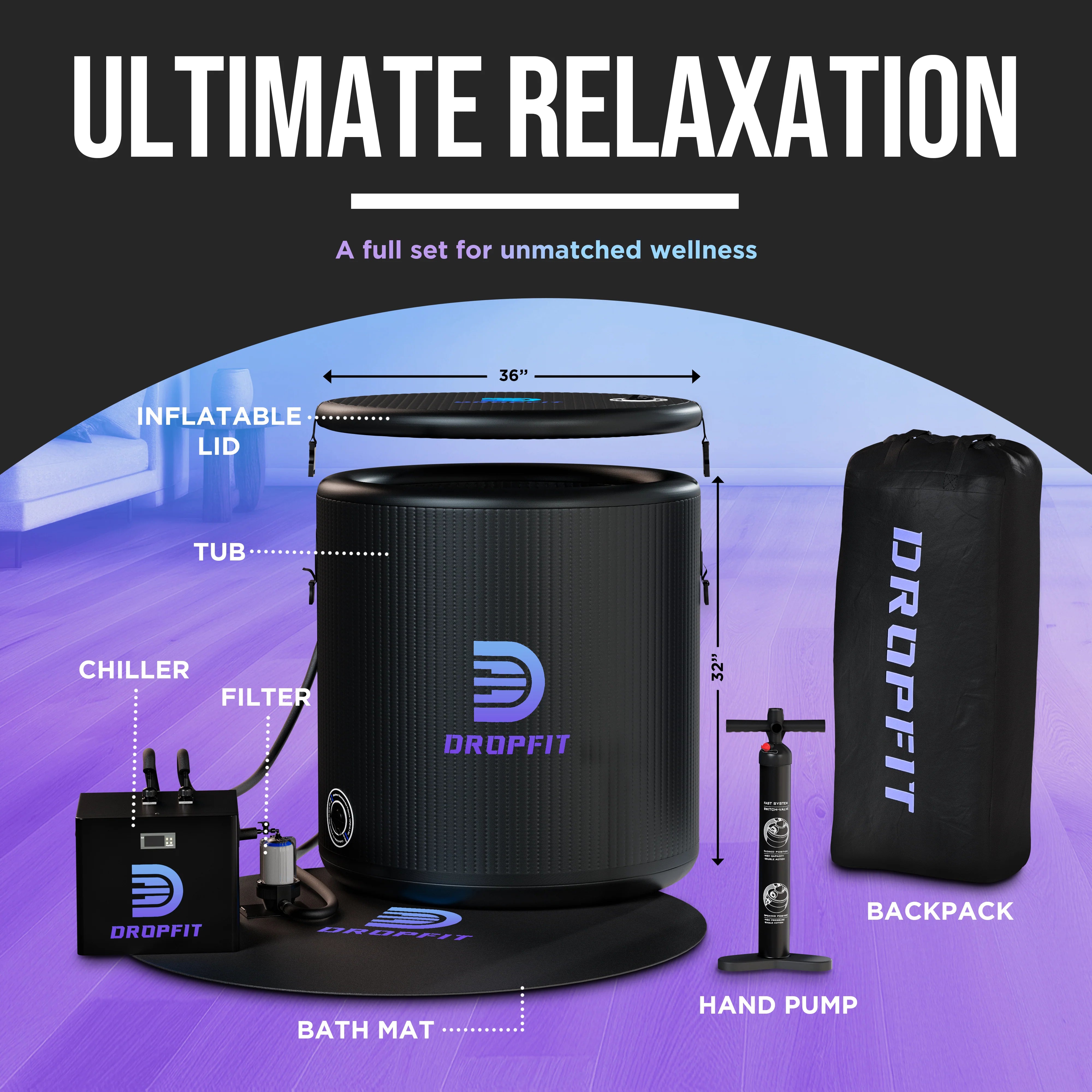 Dropfit Portable Ice Bath - Cold Plunge