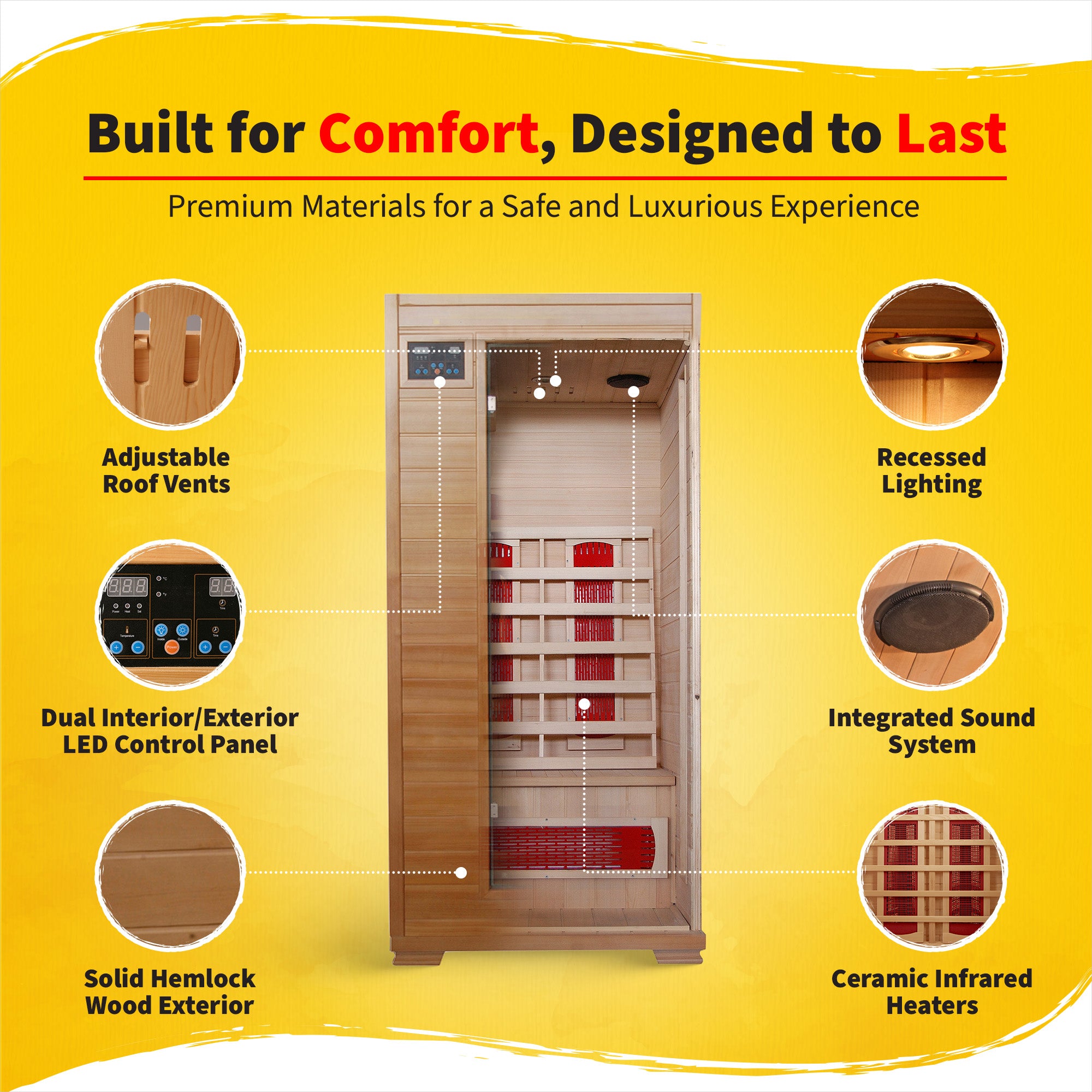 Buena Vista 1-2 Person Hemlock Sauna