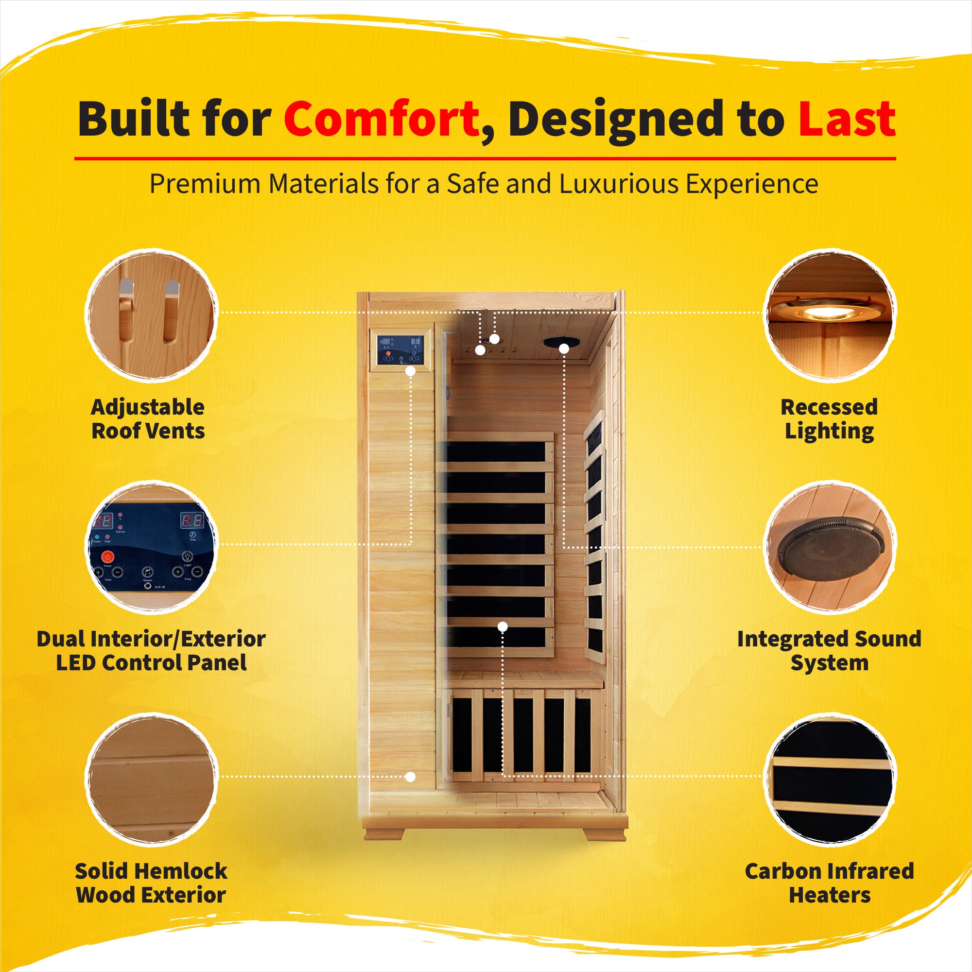 Buena Vista 1-2 Person Hemlock Sauna